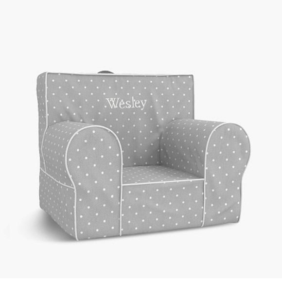 Pottery Barn Kids Other Pottery Barn Kids My First Gray Pin Dot Anywhere Chair Slipcover